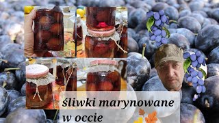 Śliwki węgierki marynowane w occie przepis mojej Mamy bez pasteryzowania [upl. by Nnyliak]