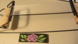 Beginning Looming How to Use a Beading Loom [upl. by Yraillih]