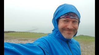 Review of The North Face Flight Series Futurelight™ packable running jacket in rain in Newhaven [upl. by Tanaka]