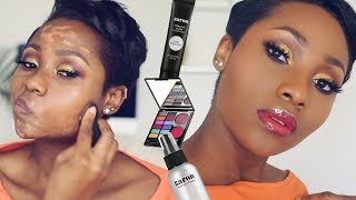 TRYING NEW MAKEUP FROM ZARON  FIRST IMPRESSIONS MAKEUP TUTORIAL  DIMMA UMEH [upl. by Bertilla]