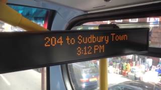 204 to Sudbury Town [upl. by Notlrac]