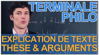 Lexplication de texte  la thèse amp les arguments  Philosophie  Terminale  Les Bons Profs [upl. by Ymas206]