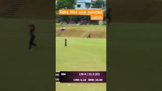 Rate this one handed catchcricketgame cricketgame trending shortslove batsman fielding run [upl. by Himelman]