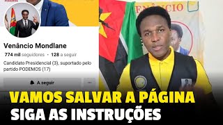 FRELIMO Ataca a Página de Venâncio Mondlane  Instruções para Salvar a Página Estão no Vídeo [upl. by Eisoj]