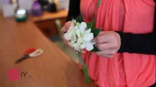 How to make a corsage flower for a wedding [upl. by Haelhsa]