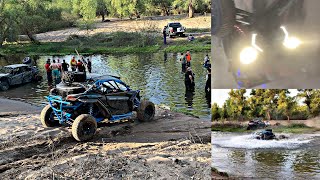 DESMADRE EN EL RIO  SE VOLTEA EL RZR  UNGSONJR [upl. by Anival]