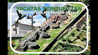 Yacatas SemiRound Pyramids Tzinzuntzan Michoacan Mexico  Archaeological Site [upl. by Atneuqal]