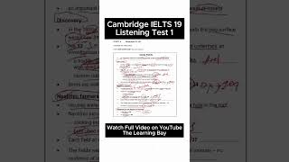 Boost Your IELTS Listening Score  Cambridge 19 Test Part 4 Tips in 1 Minute [upl. by Chobot488]