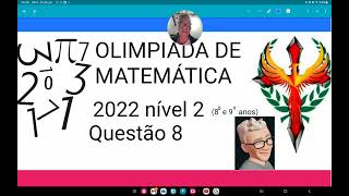 Olimpíada de matemática 2022 questão 8 Um prova formada por 45 questões de múltipla escolha [upl. by Darmit89]