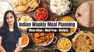 Indian Weekly Meal Planning  Full week Menu Ideas Preparations amp Recipes Vegetarian Meal Plan1 [upl. by Grimbly]