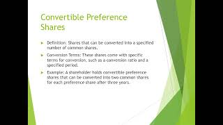 Meaning and Types of Preference Shares [upl. by Giselle]