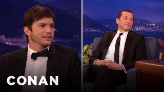 Jon Cryer and Ashton Kutcher On Kissing Each Other  CONAN on TBS [upl. by Jerad]