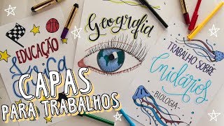 IDEIAS BONITAS PARA CAPAS DE MATÉRIAS E TRABALHOS [upl. by Ackerley]