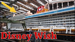 Disney Wish  Impressive Views into the Huge Covered Hall  Ready for Float Out Meyer Werft Shipyard [upl. by Lorie]