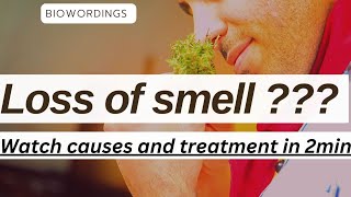 Loss of sense of smell  Anosmia with treatment and causes by biowordings [upl. by Eniarda]