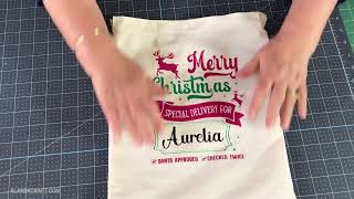 Easy DIY Santa Sack Tutorial 10 Minute Gift Bag Sewing Project [upl. by Asen128]