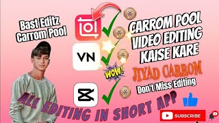 Carrom Pool Video Editing Kaise Kare  Best App jiyadcarrom [upl. by Nospmis]