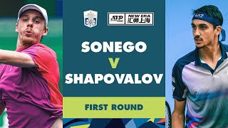 Lorenzo Sonego vs Denis Shapovalov Highlights  Rolex Shanghai Masters 2024 [upl. by Ahsaercal]