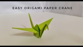 Paper Origami Crane  Sinple Origami Crane [upl. by Simon]