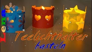 Teelichter Laternen basteln 𝗺𝗶𝘁 𝗟𝗲𝗻𝗮  How to make a paper lantern  как сделать фонарь из бумаги [upl. by Kelwunn861]