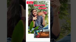 DIY Welcome board  Crafting Bhawanarawat craft homedecor🏕 [upl. by Francklin]