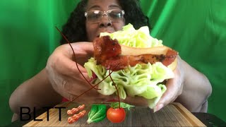 BLTT UNWICH Inspired by sticksncharge4533 officialjamia food blt mukbang [upl. by Rufe709]