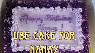 UBE CAKE SIMPLE DESIGN FOR NANAY❗Made by Raketerang Inday cakes ubecake birthdaycake [upl. by Arie]