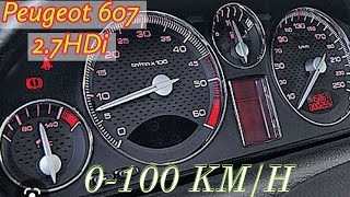 Peugeot 607 27 HDi 204PS Beschleunigung Acceleration Ubrzanje przyśpieszenie 0100kmh [upl. by Nnaes]