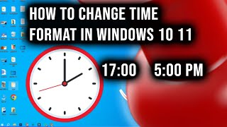 How to change time format in Windows 10 11 [upl. by Eema]