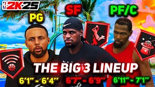 THIS IS THE TOP 3 TRIO BUILDS TO USE IN NBA 2K25 POINT GUARD SMALL FORWARD AND CENTER LINEUP [upl. by Prescott176]