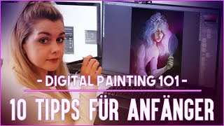 10 Tipps für Anfänger DIGITALES MALEN UND ZEICHNEN  Timelapse  Deutsch [upl. by Aridni]