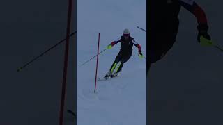 Slalom training athlete ski skiing skiracing snow winter [upl. by Ozzy]