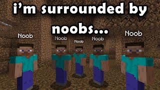 Minecraft but I FIGHT BACK against the NOOBS [upl. by Ludewig689]