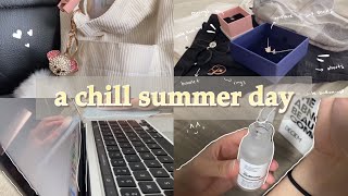 a summer day in my life  cooking ootd frozen yogurt skincare [upl. by Garwood]