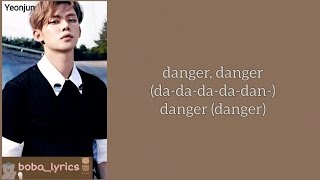 TXT  Danger easy romanized lyrics ๑´ㅂ๑ [upl. by Eisle779]