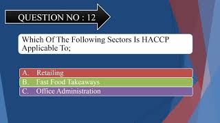 HACCP Training Question amp Answer [upl. by Maurizia]