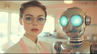 Women 1950s retrufuturism VintageAI Panavision 50 Retro scifi trailers [upl. by Haik]