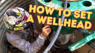 Rig Welding Jobs How To Set A Wellhead [upl. by Ahsinrad]