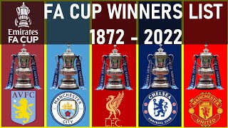 194 FA CUP • WINNERS LIST 1872  2022 [upl. by Ravid736]