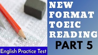 TOEIC Reading Practice Test TOEIC New Format 2020  TOEIC Part 5 111120 [upl. by Bartolemo]