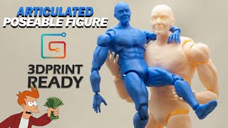 Articulated Poseable Figure  3DPrint Ready  Gumroad [upl. by Idonah]