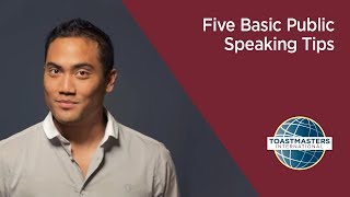 Five Basic Public Speaking Tips [upl. by Enitsed]