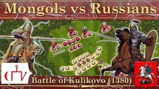 Mongols vs Russians Battle of Kulikovo on the map 1380 [upl. by Thursby984]