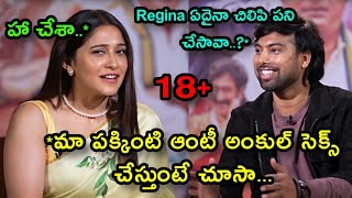 Actress Regina Cassandra Interview Troll Unique Troller Ustavam Telugu Movie Interview Troll [upl. by Bohannon540]