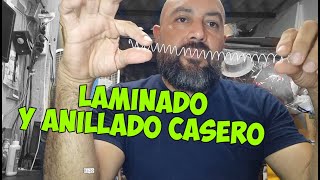 anillado y laminado casero [upl. by Noiwtna]