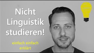 Linguistik studieren Stopp Ich kläre euch über die miserablen Berufschancen auf [upl. by Auqinaj]