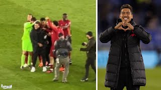 LIVERPOOL AWAY FANS SING TO BOBBY FIRMINO AT FULL TIME LEICESTER [upl. by Ellehcir302]