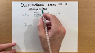 Diazomethane formation of methyl esters [upl. by Ellenhoj]