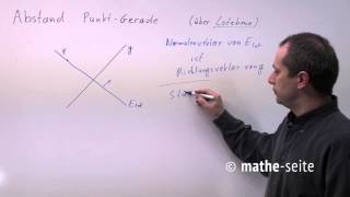 Abstand Punkt Gerade berechnen über Lotebene  V0302 [upl. by Riplex]