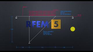 Estructura 3 Vigas y barras con rigideces dadas Cálculo con RFEM 5 [upl. by Ferriter]